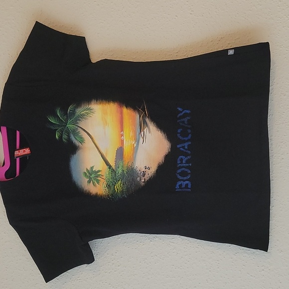 happy planet Other - Black Boracay Graphic T-Shirt L